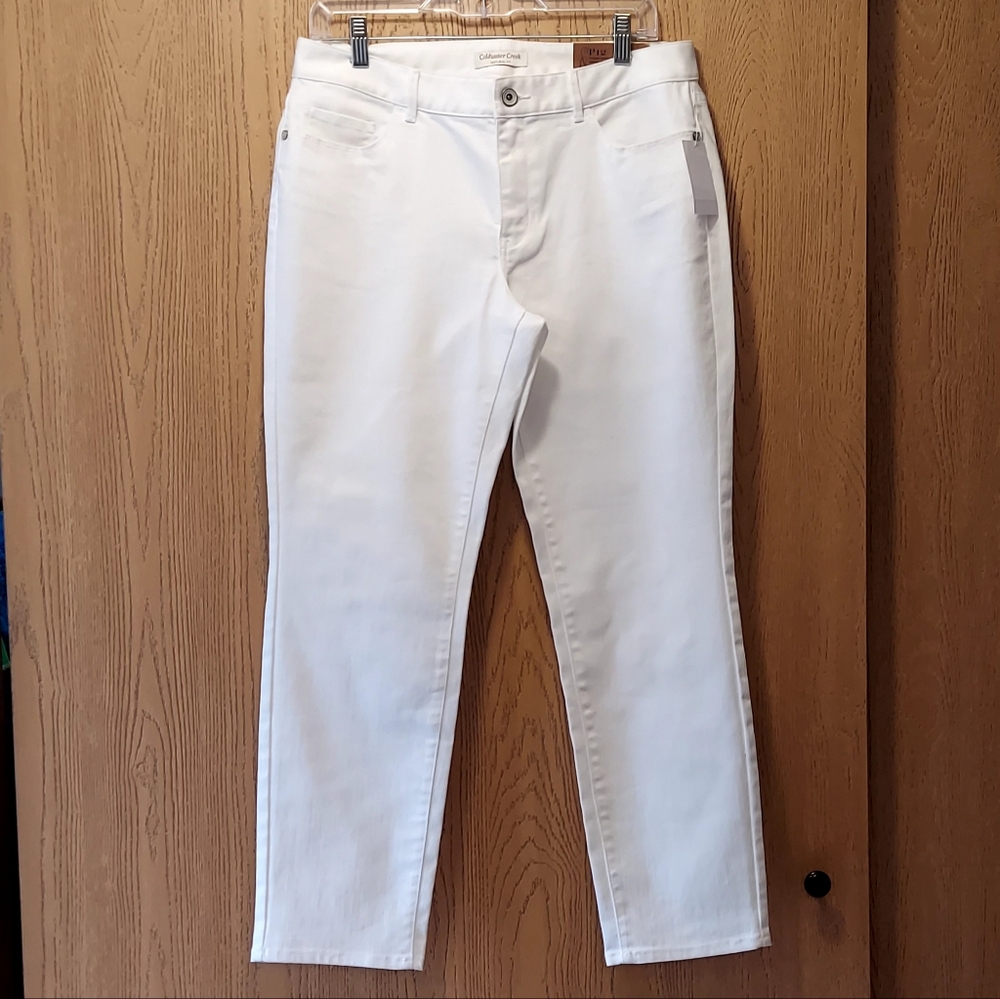 Coldwater Creek Women's Petite Natural Fit White Jeans